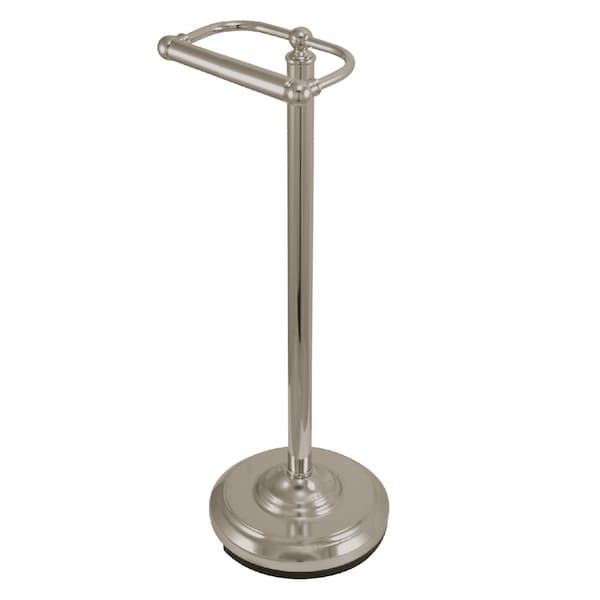 Vintage Freestanding Toilet Paper Holder, Brushed Nickel